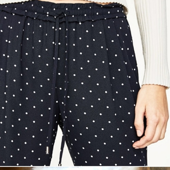 Zara Polka Dot Paper Bag Harem Pants Size XS - Picture 2 of 5
